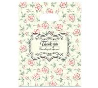 Joyhey Lot de 100 sacs en plastique avec poignées découpées - 19,8 x 24,9 cm - Thank You-7