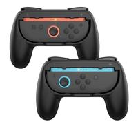 JoyHood Lot de 2 poignées ergonomiques compatibles avec la console Switch2 Joy-Con (noir + noir)