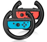 JoyHood Volants pour Switch/Switch OLED, Joy-Con Steering Wheel Compatible avec Mario Kart 8 Deluxe [Pack de 2] - Noir
