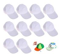 Joyibay DIY Enfants Casquettes De Baseball, 10 PCS Enfants Creative Art Blanc Peinture Chapeaux Casquettes Casual Plage Sun Chapeaux pour Sports de Plein Air