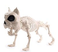 JOYIN 16" Halloween Poseable Chiot Squelette Pose-N-Stay Os de Chien en Plastique pour Halloween Intérieur Extérieur Décor Spooky Scène Party Favors Decor