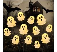 JOYIN 2 décorations d'halloween, lumières fantômes solaires d'extérieur, piquets de Jardin