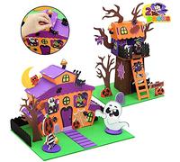 JOYIN 2 Kits d'artisanat 3D pour Maison hantée en Mousse d'halloween pour Enfants, Maison hantée dans Un Arbre et Citrouille d'halloween 3D, kit de Bricolage d'art et d'artisanat décoration de fête