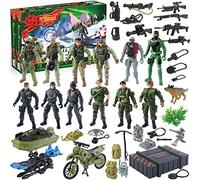 JOYIN 2025 Calendrier de l'Avent de Noël avec l'homme de l'armée militaire compte à rebours de 24 jours avec des figurines d'action de soldat, jouets de Noël cadeau pour garçons enfants