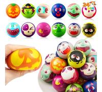 JOYIN 24 PCS Halloween Balles Anti-Stress Halloween Nouveauté Jouets Balles pour Halloween Jouets Squishy Libération Lente, Halloween Party Favors, Décoration Fournitures