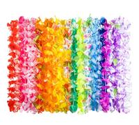 JOYIN 24 pièces Collier de fleurs hawaïen Collier hawaïen, Luau fleurs tropicales Lei pour robe, fête hawaïenne Mallorca Deko Accessoires pour fête d'anniversaire