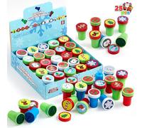 JOYIN 25 PCS Tampons en Caoutchouc de Noël pour Cadeau d'enfants, Tampon Auto-Encre de Noël Tampons Assortis pour Cadeaux de Fête, Tampons pour Enfants en Vrac pour Remplisseurs de Sacs de Cadeaux