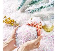 JOYIN 320 g de Flocons de Neige artificiels de Noël Scintillants, en Plastique, pour décoration de Sapin de Noël, scènes de Neige Scintillantes, décorations de fête de Noël
