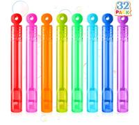 JOYIN 32pcs de Mini-Baguettes à Bulles, 8 Couleurs, Cadeaux de fête pour Les Enfants, Jouets pour la boîte à trésors, Prix pour la Classe pour Les garçons et Les Filles, Sacs de fête pour Les Enfants
