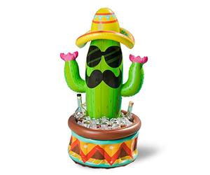 JOYIN 36"/91,4 cm Cactus Gonflable avec Chapeau Sombrero pour Fiesta, Cinco de Mayo Party Supplies, Gonflable, Pool Party Décoration