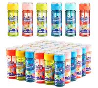 JOYIN 36 botellas de burbujas (2oz/60ml de solución de burbujas) Diseño colorido arco Iris Para Fiestas infantiles, varita de burbuja, kit de burbujas Grande, juguetes de Verano Para niños.
