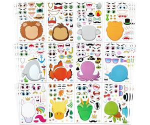 JOYIN 36 feuilles d'autocollants, créez votre propre mélange d'animaux et assortissez des autocollants d'animaux pour enfants, autocollants pour sacs de fête, fournitures de fête pour enfants