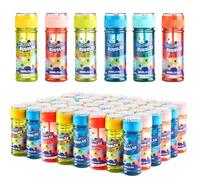 JOYIN 48 botellas de burbujas (2oz/60ml de solución de burbujas) Diseño colorido arco Iris Para Fiestas infantiles, varita de burbuja, Jouet d'été, Cadeaux de fête à Bulles, Anniversaire