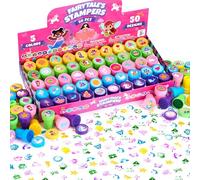 JOYIN 50 Tampons pour Enfants, Auto-Encreurs, Univers des Contes de Fées, 50 Motifs pour Cadeaux d’Anniversaire, Récompenses de Kermesse, Goodies de Fête, Halloween et Noël (Sirènes, Licornes)