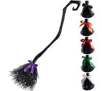JOYIN 54,5 '' Balai de Sorcière avec Rubans pour Enfants Adulte Halloween Balai de Sorcières pour Femmes, Costume d'Fête, Accessoire de Photomaton, Décorations d'halloween