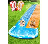 JOYIN 685 cm Toboggan Aquatique avec 2 bodyboards, Toboggan d'eau pour pelouse avec arroseur intégré, Jouet d'été pour Enfants et Adultes, Amusement en Plein air dans Le Jardin