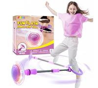 JOYIN Anneau de Saut Clignotant pour Enfants Ballon de Saut de Sport Roue de balançoire de Balle de Saut de Cheville Pliable avec Roue Lumineuse Balle de Saut Flash intérieur et extérieur
