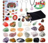 JOYIN Calendrier de l'Avent de Noël 2025 avec pierres précieuses, compte à rebours de Noël de 24 jours, collection de pierres précieuses pour enfants, cadeaux de Noël, prix de classe, cadeaux amusants