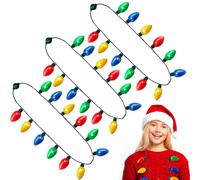 JOYIN Collier LED de Noël Avec 12 Ampoules, Lumineux pour Adultes Enfants - Cadeaux et Accessoires pour Vacances, Fêtes et Décorations