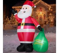 JOYIN Décoration gonflable de Noël de Père Noël de 8 pieds pour le jardin, décoration gonflable de Père Noël dans des sacs cadeaux avec LED intégrées