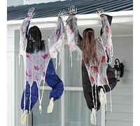 JOYIN Décoration murale de zombies grimpants d'Halloween de 119,4 cm (2 pièces), zombies d'Halloween morts-vivants pour maison hantée d'Halloween, décoration murale d'Halloween, cour extérieure, patio