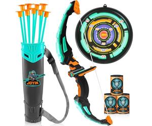 JOYIN Ensemble Arc et flèche pour Enfants - Ensemble de Jouets de tir à l'arc Lumineux à LED avec flèches à Ventouse, étui Cible et flèche, Jouets d'intérieur et d'extérieur pour garçons Filles