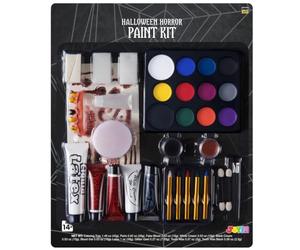 JOYIN Ensemble de maquillage Halloween 36 pièces Pack ultime de fête de famille Ensemble tout-en-un facile à mettre et à enlever pour les suppléments de fête d'Halloween