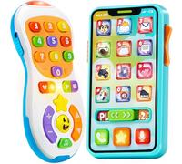 JOYIN Ensemble téléphone jouet et télécommande amélioré, jouets pour bébé de 6 à 12 mois, cadeaux d'anniversaire pour tout-petits de 1, 2, 3 ans et plus, jouets pour filles et garçons, cadeaux de Noël
