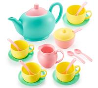 JOYIN Faire Semblant de Jouer Service à thé, Accessoires Alimentaires pour Jouer,Service à thé en Plastique, Mini Cuisine pour Enfants, Cadeaux pour Tout-Petits garçons Filles âgés de 1,2,3,4,5,6 Ans