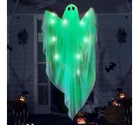 JOYIN Fantôme Lumineux d'halloween à Suspendre (120 cm) avec LED Verte effrayante, idéal pour Une Maison hantée, pour Une fête, Un Jardin, Une terrasse ou Un Jardin.