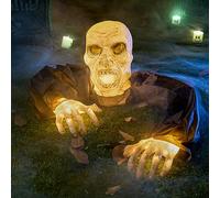 JOYIN Halloween Light Up Zombie Groundbreaker, décorations d'halloween Lumineuses et effrayantes, décor de Squelette de Zombie en Plein air pour Maison hantée, extérieur, pelouse, décoration de Cour