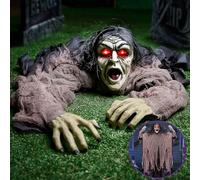 JOYIN Halloween Zombie Groundbreaker Suspendu en Vert Rampant Effrayant Halloween Animatronic Décorations pour Halloween Party Prop