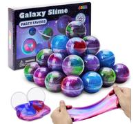 JOYIN Kit de Slime, 24 Pack Mixte Galaxy Boule de Slime pour Fêtes de Pâques - Non Collant, Sans Désordre, Anti-Stress, Kits de Slime pour Filles et Garçons - Remplisseurs de Sacs à Slime pour Fêtes