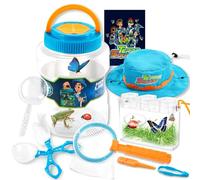 JOYIN Kit d'Exploration de la Nature pour Attraper les Insectes - Inclus Seau Habitat, Boîte à Créatures, Livret d'Activités, Filet à Papillons, Loupe, Pince à Épiler, Pipette, Pince à Insectes et