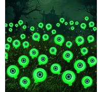 JOYIN Lampes solaires d'extérieur pour Halloween (2 pièces) - Piquets de Jardin en Forme de Globe oculaire