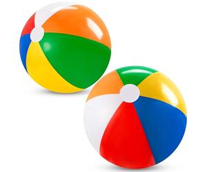 JOYIN Lot de 2 Ballons de Plage gonflables de 50,8 cm, Grands Ballons de Plage Arc-en-Ciel pour fêtes à la Piscine, Jouets de fête d'été pour Enfants et Adultes, Jouets de Plage, Cadeaux de fête
