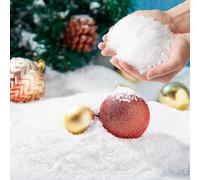 JOYIN Lot de 2 flocons de neige artificiels en plastique sec pour décoration d'arbre de Noël, fête, maison, vacances et présentoirs blancs 283,5 g