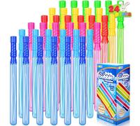 JOYIN Lot de 24 geantes baguettes à bulles de 37cm en vrac (2 douzaines) baguette enfant pour jouets d'été, activités d'extérieur, Pâques, bulles de fête, Jouets d'extérieur pour le jardin pour enfant