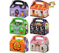 JOYIN Lot de 36 boîtes à friandises d'Halloween en carton pour bonbons ou friandises, sacs à friandises pour fête d'Halloween, sacs à friandises pour échange en salle de classe