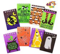 JOYIN Lot de 48 blocs-notes Halloween effrayants en 8 modèles, blocs-notes Halloween pour enfants, filles et garçons, cadeaux de classe et coffret cadeau pour enfants