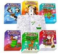 JOYIN Lot de 48 livres de coloriage de Noël pour enfants en 6 couvertures, artisanat de Noël pour enfants avec bonhomme de neige, Père Noël, renne et plus encore, créez vos propres travaux manuels