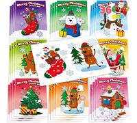 JOYIN Lot de 48 livres de coloriage de Noël pour enfants, mini livrets de coloriage en 10 couvertures avec 10 caractères pour fournitures de fête de Noël, cadeaux de Noël, sacs à friandises,