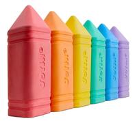 JOYIN Lot de 6 craies de trottoir Jumbo avec 6 couleurs, lavables pour enfants, fournitures artistiques non toxiques, jeux de plein air, accessoires d'aire de jeux