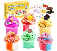 JOYIN Lot de 6 paquets de slime à beurre, cadeaux de fête d'anniversaire pour enfants, slime, calendrier de l'Avent, Slime pour enfants et garçons, petit cadeau d'anniversaire