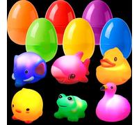 JOYIN Lot de 6 œufs de Pâques pré-remplis avec Jouet de Bain Lumineux