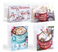 JOYIN Lot de 72 cartes de vœux de Noël avec enveloppes pour la saison de Noël hivernale, collection d'animaux d'hiver, cadeaux d'hiver
