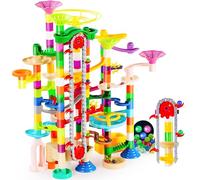 JOYIN Lot de Marble Rush 236 Parcours de marbre Lumineux avec Ascenseur motorisé - Blocs de Construction avec 30 Billes en Plastique phosphorescentes - Cadeaux STEM pour garçons et Filles