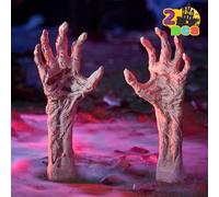 JOYIN Mains de Zombie avec Taches de Sang, Piquet de Pelouse pour Halloween
