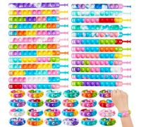 JOYIN Pop Fidget Toys, 25 pièces de Cadeaux de fête pour Enfants de 4 à 8 Ans, 8 à 12 Ans, Bracelets Fidget, Jouets sensoriels, Anniversaires, Prix de Carnaval, Sacs de Cadeaux pour Enfants