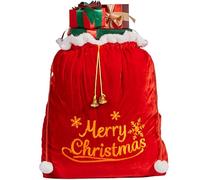 JOYIN Sac cadeau de Noël 78,7 x 68,6 cm, sac de Père Noël avec cordon de serrage pour décoration intérieure de Noël, décoration de cadeau de vacances, emballage de cadeaux géants